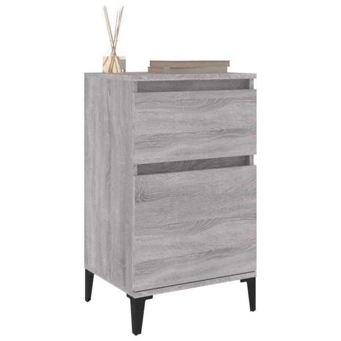 VidaXL Bedside Tables 2 Pcs Sonoma Grey 40x35x70 Cm 819721