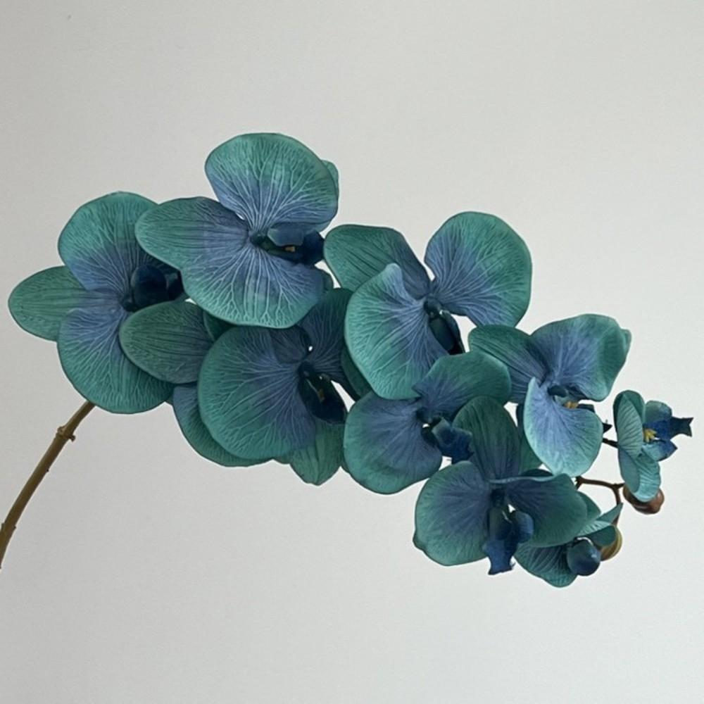 10 hlav Umělá Motýlí Orchidej Real Touch Vícebarevná Falešná Phalaenopsis Vnitřní Výstelka z Železného Drátu 98cm Hedvábná Květina Domácí Dekor