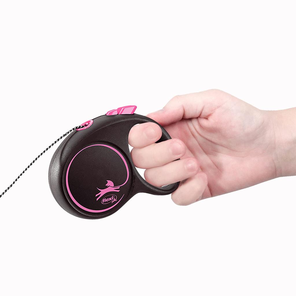 Flexi Black Design Cord XS (Under 8kg), 3m, Pink [Dog Lead]
