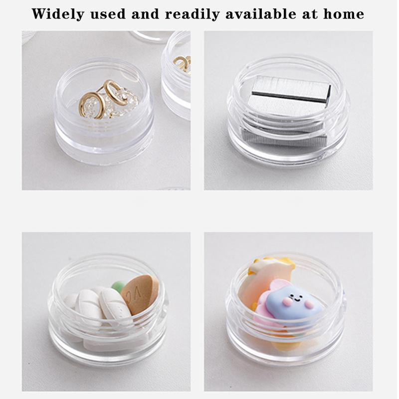 Five-Tier Mini Travel Jewelry Box For Women, Transparent Pill Organizer, Earring Storage Box For Girls;