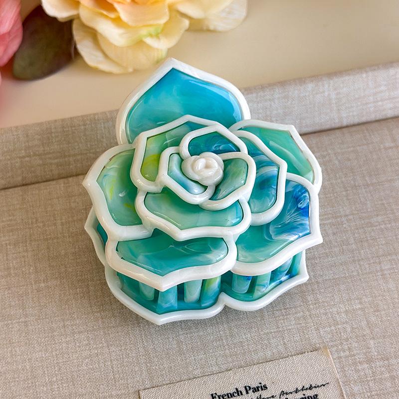 Flower Hair Clip French Style Elegant Women Flower Hair Claw Clip Hairpin Grab Clip Barrettes Headwear Hairgrip Hair Accessories