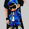 Children's 3D Printing with Patterns, Suitable for Spring/summer Festivals, a Fashionable and Versatile Casual Style for Children