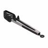 Stainless Steel Silicone Food Spatula Clamp Food Barbecue Steak Tongs Baking Tool for Home BBQ12in Black Bracket