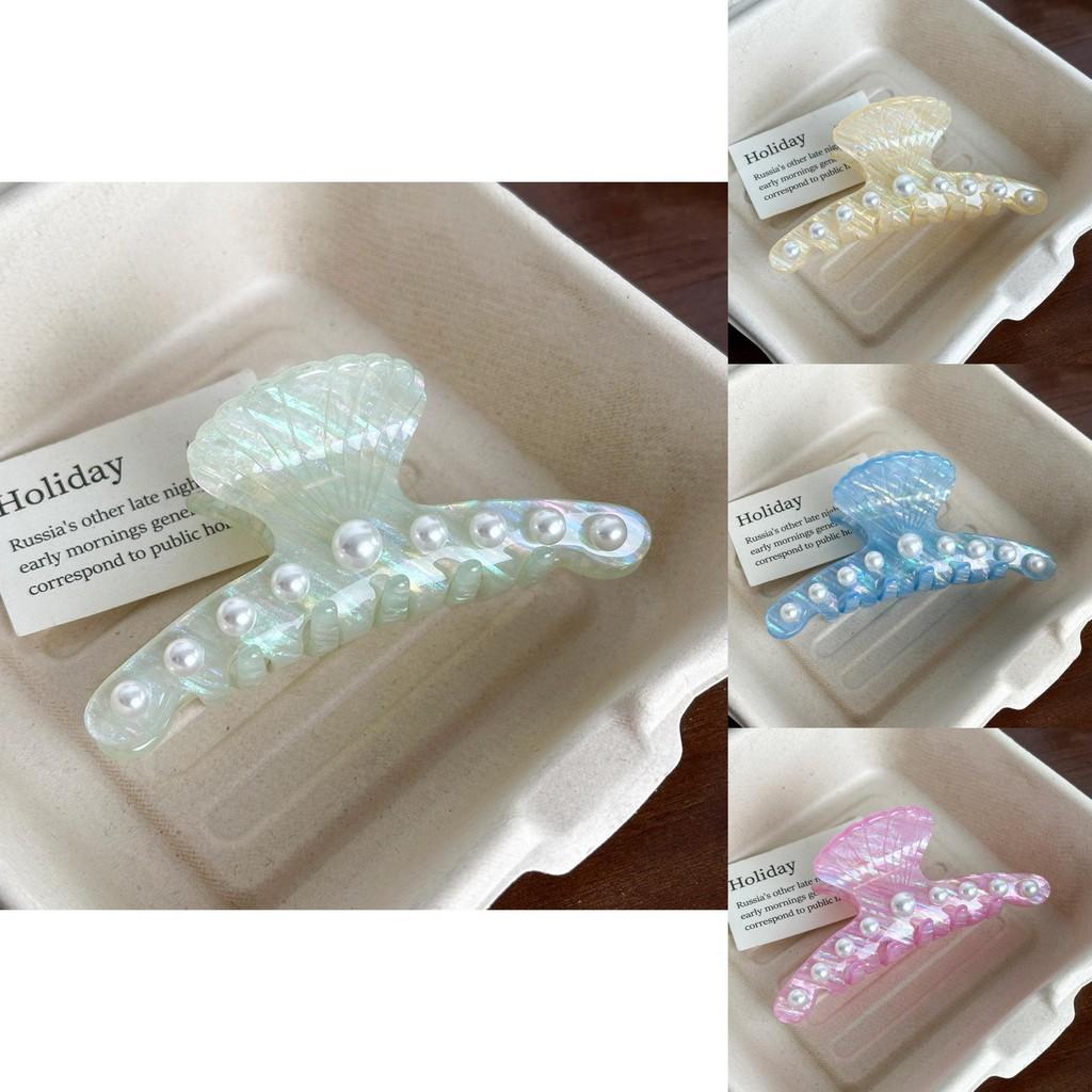 Premium Style Korean Versatile Pearl Shell Acetate Hair Claw Clip For Elegant Updos