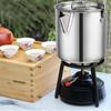 Outdoor Stainless Steel Kettle Folding Camping Hanging Pot Portable Coffee Pot Teapot Picnic Stove 1.2L