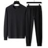 Unisex Cotton Hoodie & Sweatpants Set: M-8XL, Casual Spring Activewear, Plus Size, Two-Piece with Round Neck.