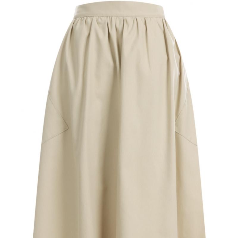 Shop Women Cargo Shirring Banding Long Skirt Black Stj Wsk 12116