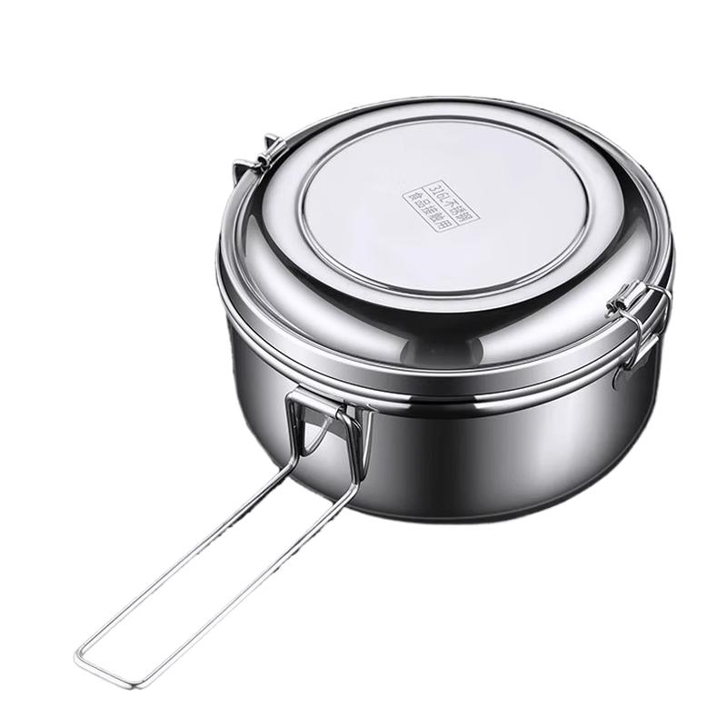 

316 Stainless Steel Round Lunch Box with Compartment