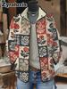 Women's Padded Cotton Jacket Floral Digital Print Women's Cotton Jacket