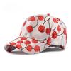 Korean Fashion Cherry Jacquard Pattern Hat Female Hard Top Baseball Cap Streetwear  Hats for Men luxury hats for women