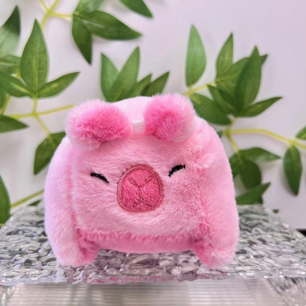Sweet Plush Capybara Doll Cute Design In Brown And Pink Soft Fur Perfect For Keychains