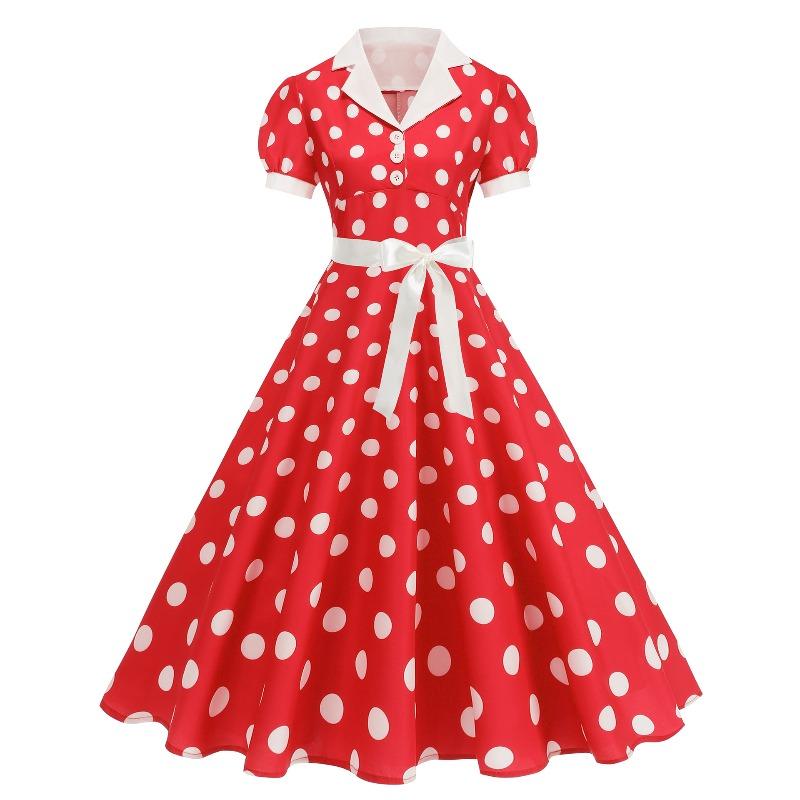 QICED Fashion Summer Spring Short Sleeve V-Neck Casual Dresses
