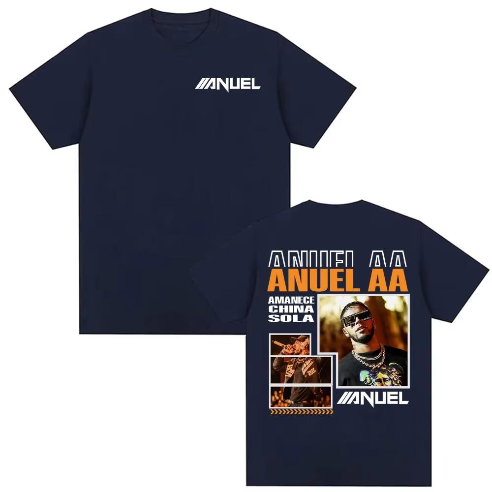 Rap Singer Anuel AA Real Hasta La Muerte Tshirt 2026 Springsummer Men Women Fashion Harajuku Street Wear Y2K Tshirt