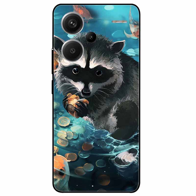 

Чехол для Redmi Note 13 Pro Plus 5G Pro+ Мягкий Черный Расписные Кошки ТПУ Funda для Xiaomi Redmi Note 13 Pro 5G Note13 Силиконовый Чехол Redmi Note 13 5G