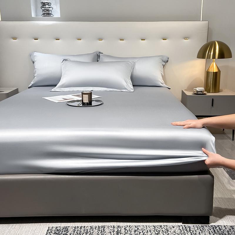 

Белый однотонный комплект простыней на резинке из тенселя с наволочками, мягкий, гладкий, премиум-класса, отельного качества, комплект постельного белья размера «queen size» 120x200x25cm 3Pcs