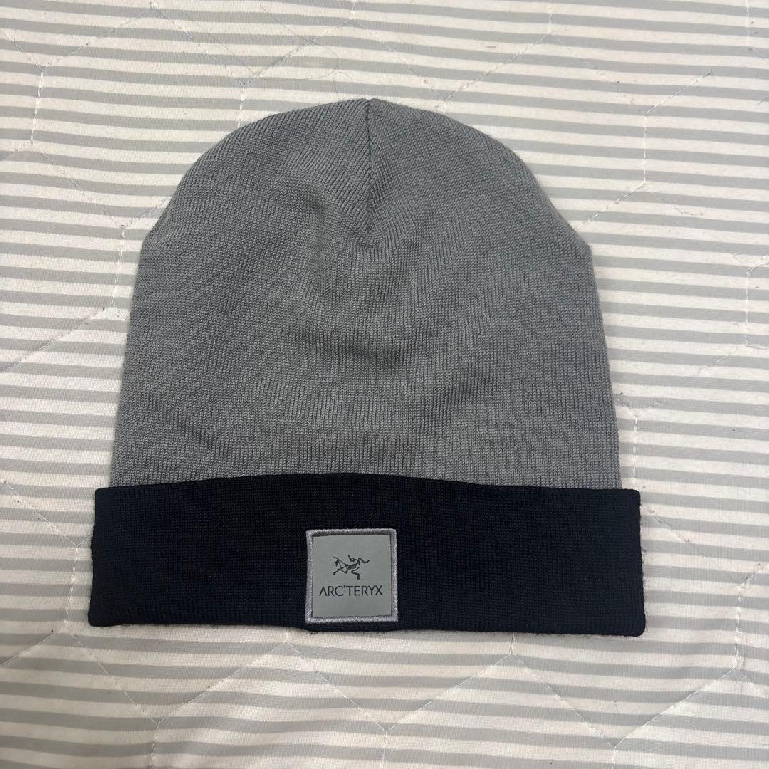 Used ARC TERYX Knit Hat Beanie Gray x Black