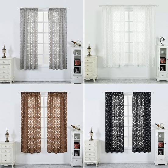 100 x 130 cm tenda lanterna garza camera da letto soggiorno drappo in tulle decorazione per finestra