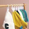 10 Pieces Hanging Laundry Hooks Clip Plastic Swivel Hanging Towel Clips Strong Clips with Hanger Hook for Curtain