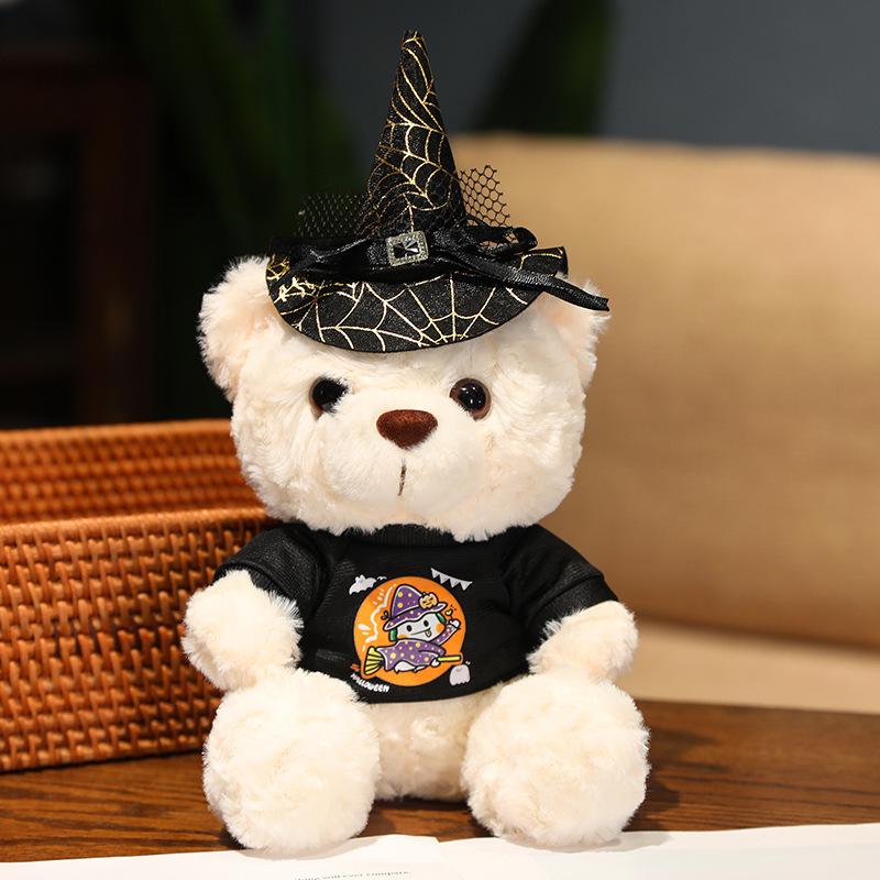 Halloweenowy Duch Dynia Niedźwiedź Pluszowa Zabawka - Koszulka Dekoracja Pluszowego Niedźwiadka