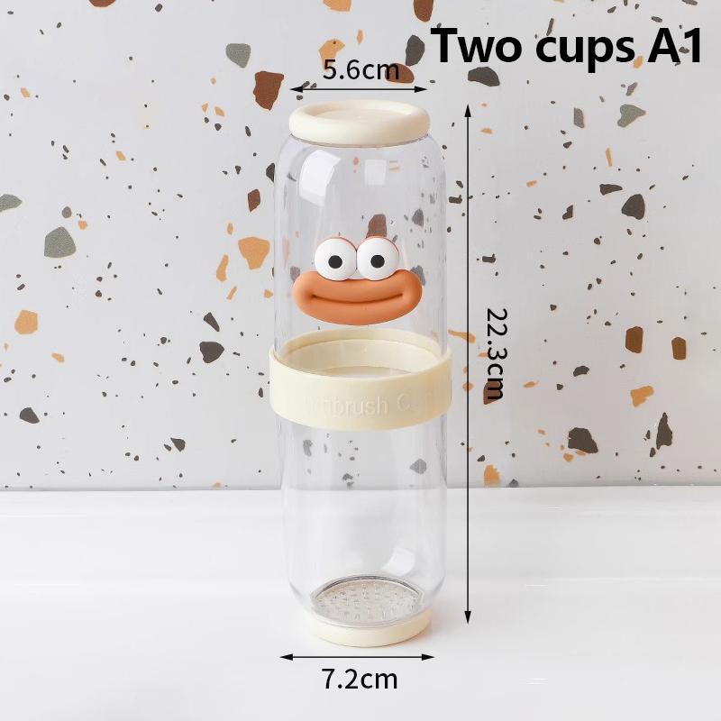 

Dry And Wet Separation Mouthwash Cup Parent-Child Travel Portable Wash Cup Sausage Mouth Brushing Cup Cute Tooth Cup