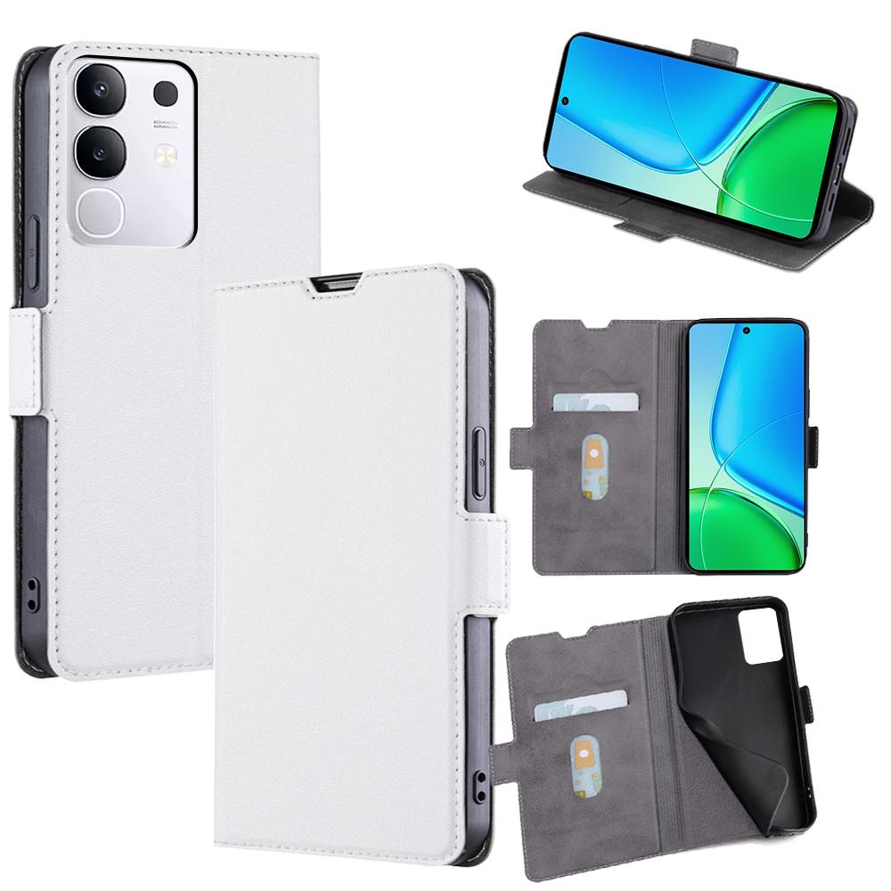 

Для vivo Y29 4G Чохол з тримачем для карток Шкіряний чохол для телефону White