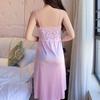 9 Colors Women Silky Sleepwear Dress Lace Pajamas Dress Sexy Nightwear Night Dress Sleeping Dress for Women