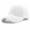 Winter Women's Solid Color Lamb Wool Baseball Cap  Thickened Warm Outdoor Duckbill Hat