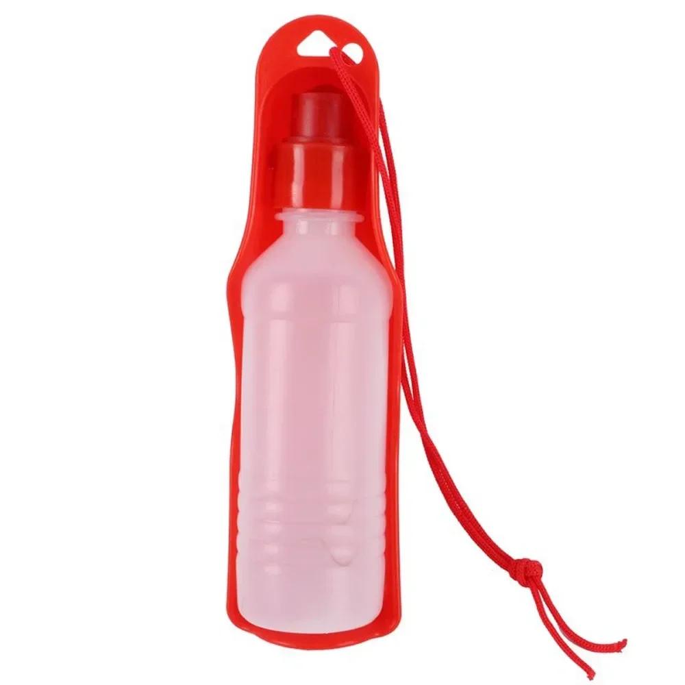 Plastic Portable Foldable Pets Outdoor Travel Drinking Water Feeder Bowl 250ml/500ml Pet Dog Water Bottle