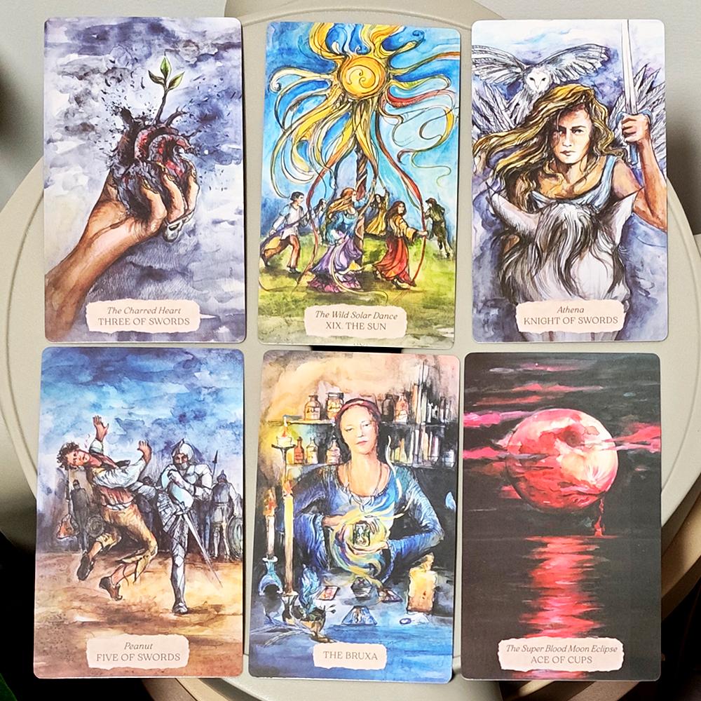 12*7cm Bonestone & Earthflesh Tarot Deck – A Journey Through Myth, Mysticism, and Sacred Landscapes
