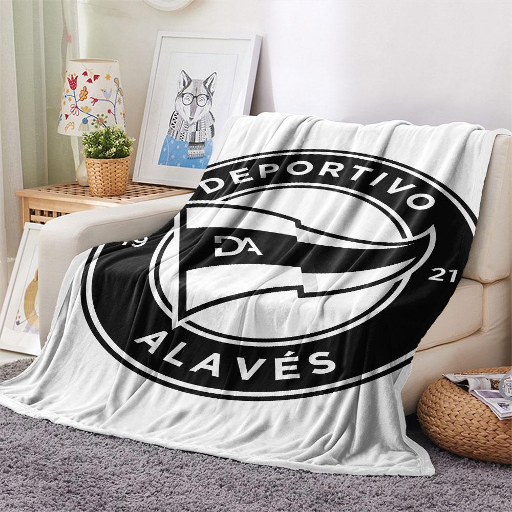1PC Deportivo Alaves Patterned Flannel Blanket Suitable For All Seasons for Home Decor Warmth and Comfort Gifts Holiday Present