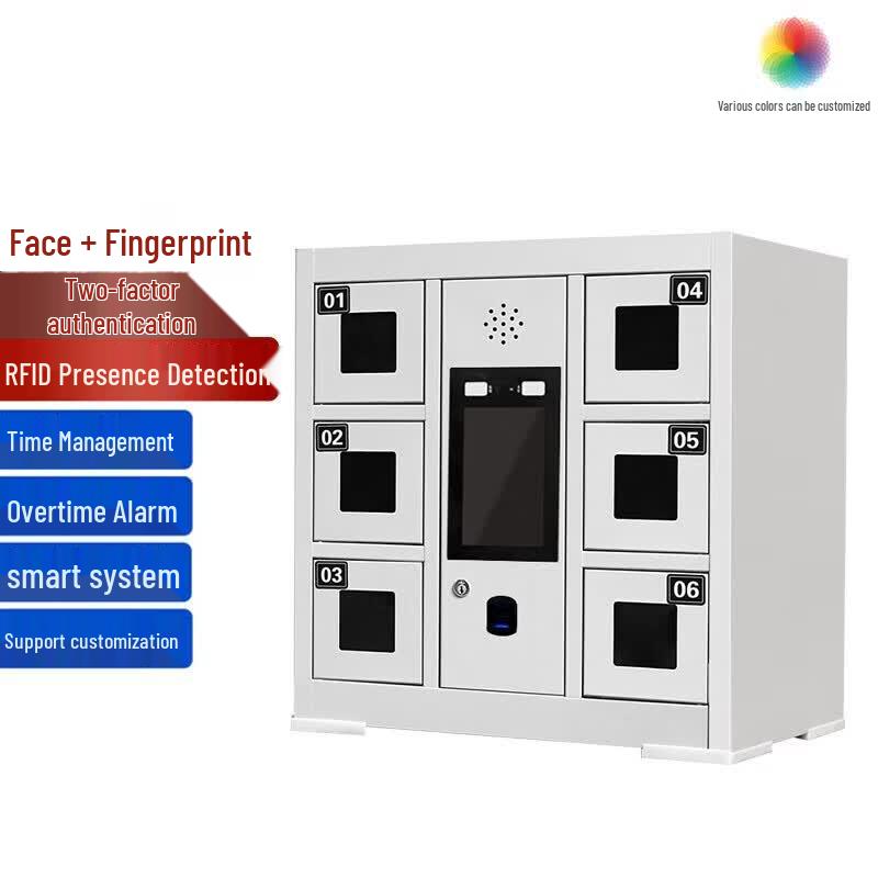 Shi Yi 6-Door Biometric RFID Mobile Phone Charging Cabinet