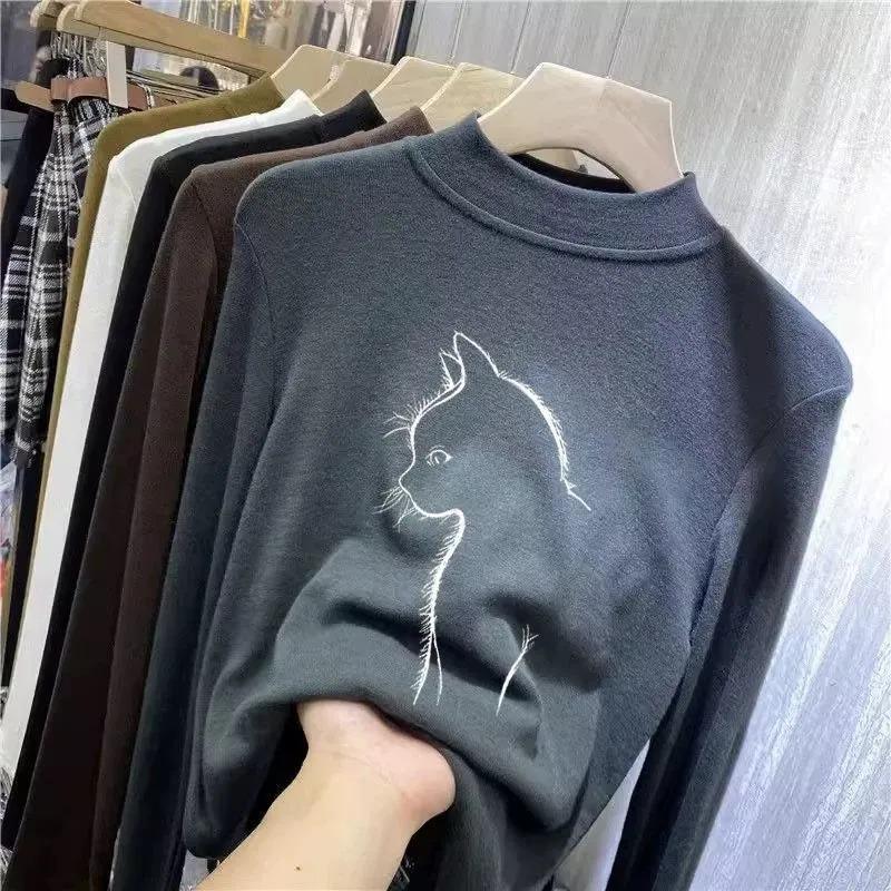 Tops for Women Long Sleeve Shirts Winter Oversize Fleece Thickened Casual Shirt Loose Blouse Pullover Tops