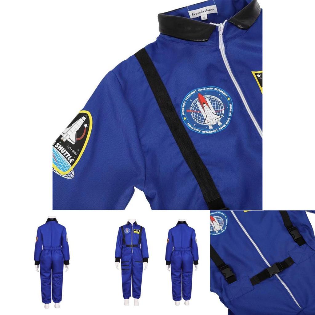 Astronaut Halloween Costume For Kids Polyester Space Suit For Cosplay And Parties