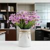 Artificial Violet Realistic Long Stem Fake Flower Home Office Wedding Party Table Centerpiece Indoor Outdoor Faux Bloom Decoration