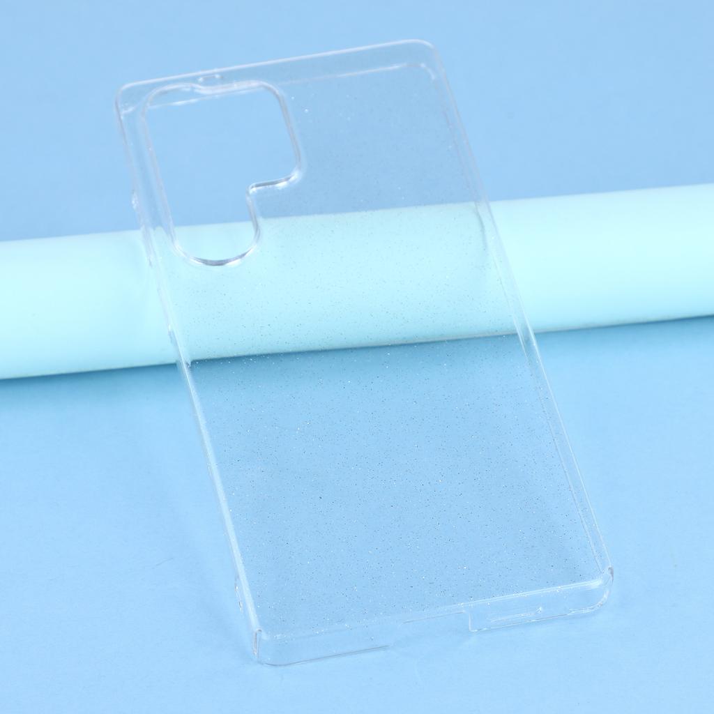 For Samsung Galaxy S24 Ultra Case Glitter Transparent Hard PC Phone Cover