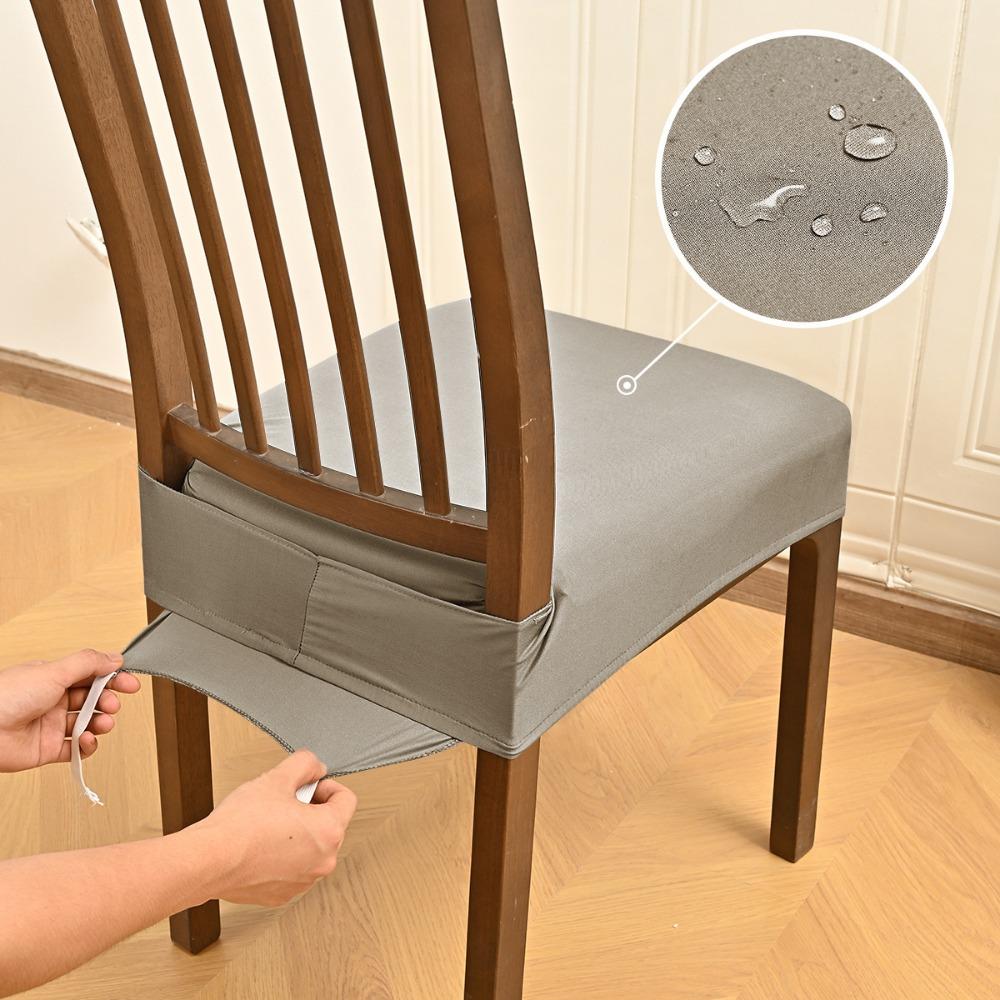 Anti-slip Chair Cushion Cover Soft Breathable Dining Chair Cover Elastic Water-resistant Chair Slipcover For Office Home Seats