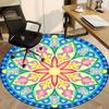 1pc Mandala Artwork Chair Carpet for Office, Non Slip, Soft and Durable Office Rug for Interior Decoration