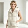 Puff Hooded Down Cotton Clothing Vest Women's Winter New Large Size Women's Loose Vest Jacket