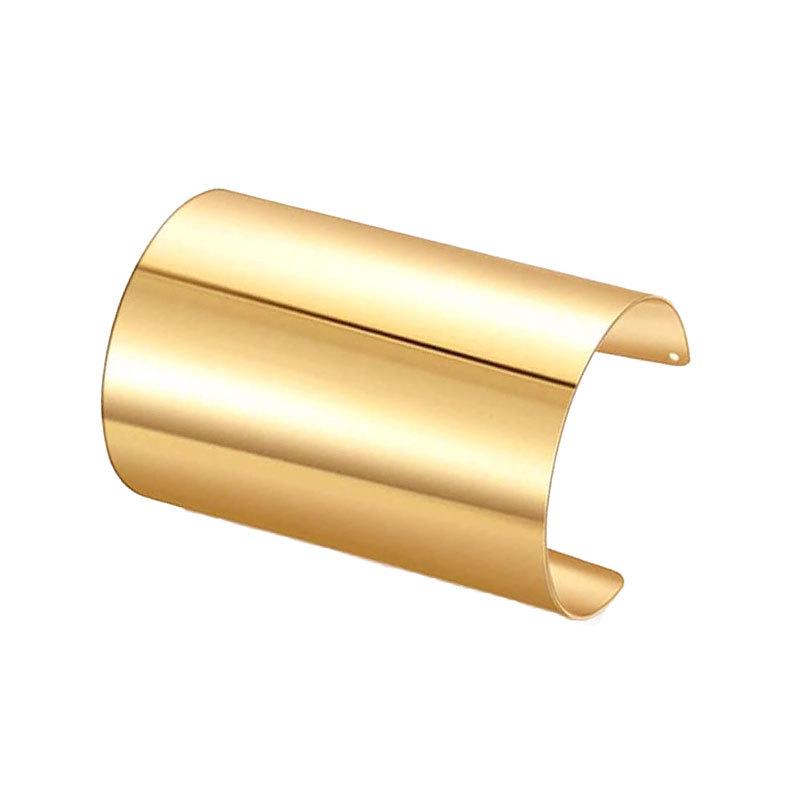 European and American Fashion Jewelry Set: Exaggerated Glossy Metal Hollow Floral Bracelet