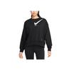 Nike Logo Printed Casual Round Neck Sweatshirt Women Sweatshirt Black DV8019-010