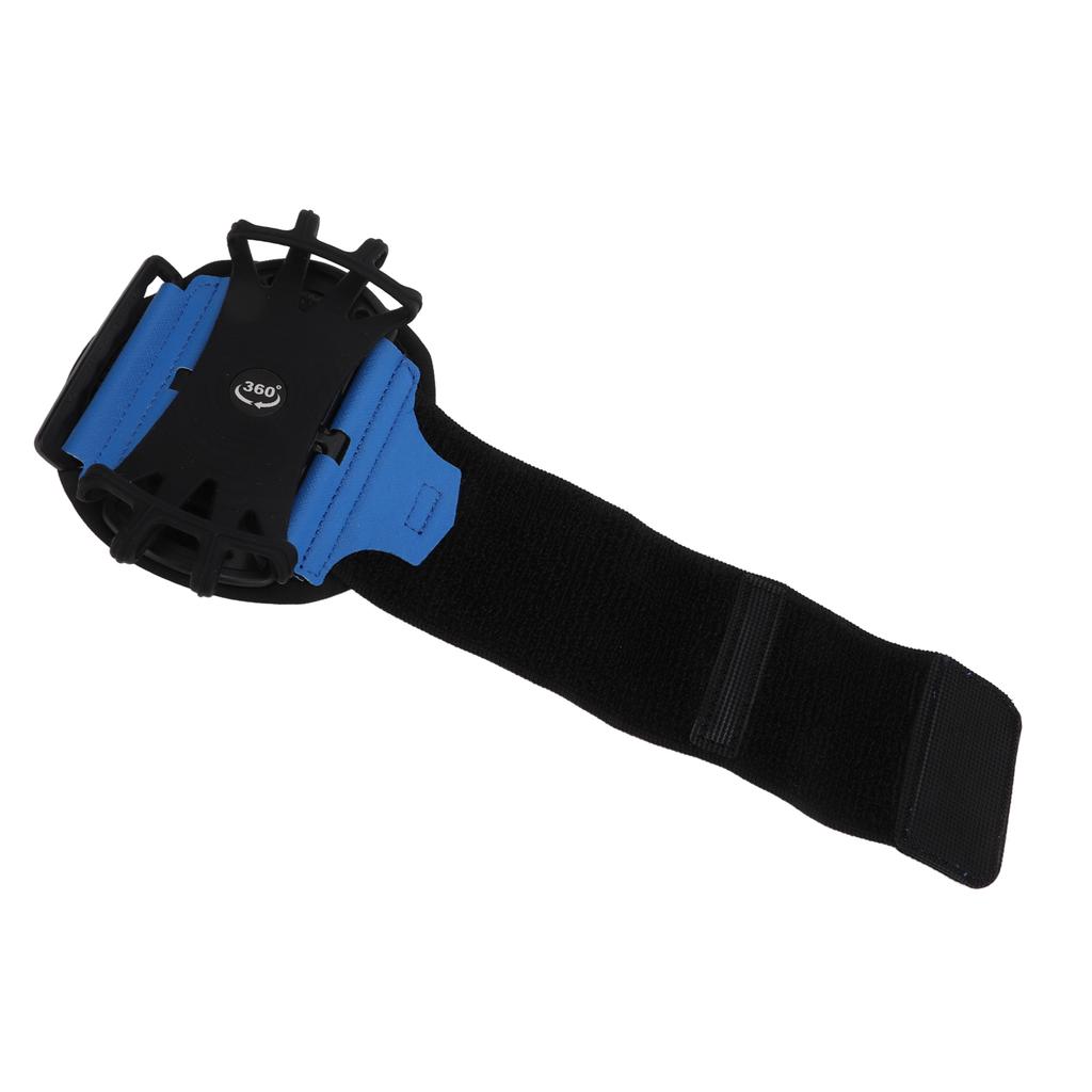 Phone Holder Armband Wrist Case 180 Degrees  Rotation Detachable Wristband Case for 6.6in PhonesBlue