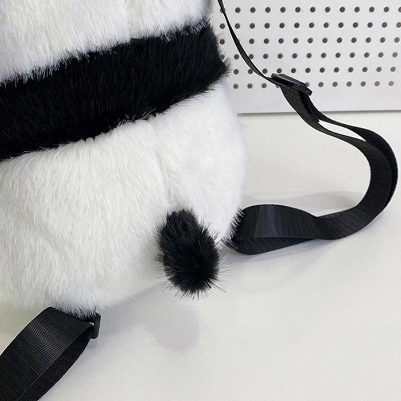 Cartoon Panda Plush Large Capacity Multi Purpose Backpack Student Children Comfort Schoolbag