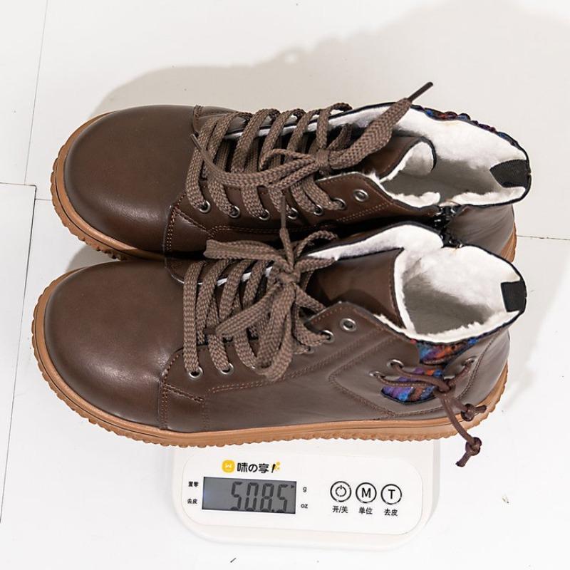 Large size tall snow boots for women, new lace-up outer cotton shoes for autumn and winter women
