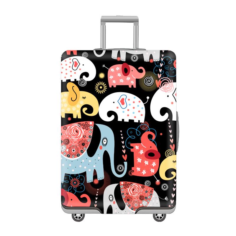 Elastiskt bagageskydd med logotryck: Slitstarkt, Förtjockat, Damm- och repkänsligt skydd för resväskor