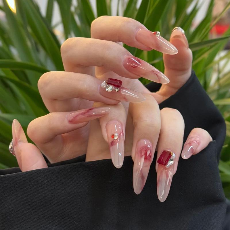 Nude Pink Gradient Cat Eye Whitening Aurora Nail Art Removable Stickers