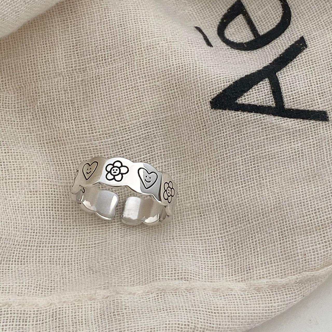 

Современное регулируемое кольцо с сердечком и оливковыми бусинами для женщин, элегантный дизайн, медь J3357