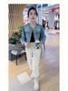Damen Retro Koreanische Colorblock Denimjacke - 2025 Frühjahr/Herbst Kollektion, Lässige Lockere Passform, Kurze Länge