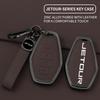 Car Remote Key Fob Case Cover Shell For Chery Jetour X70 X70Plus X70M X90Plus X95Pro Alloy Leather Protector Keychain Accessorie
