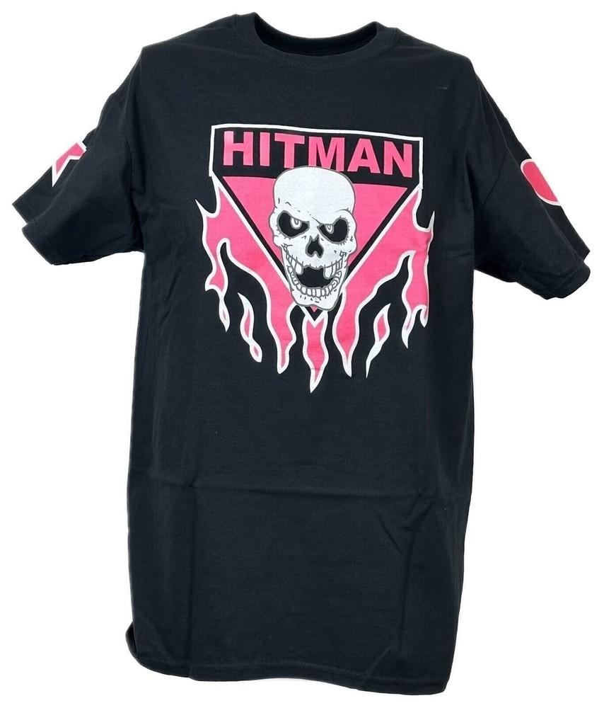 

Bret Hart Ring Series Black Pink Skull Mens T-shirt 3XL