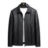 Trendy new men's leather jacket spring and autumn lapel pu leather top leather jacket fashion casual versatile leather jacket